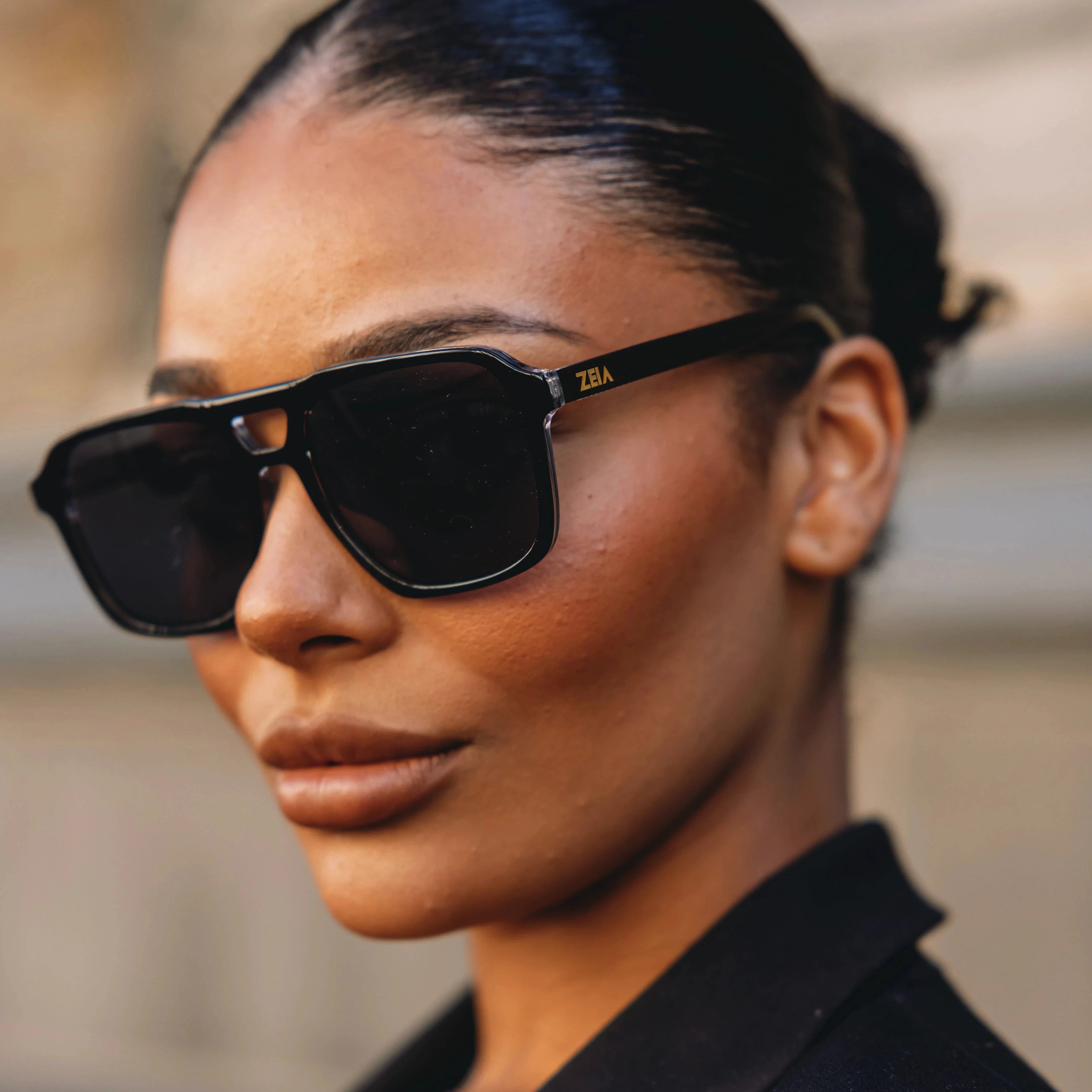 All black aviators womens online